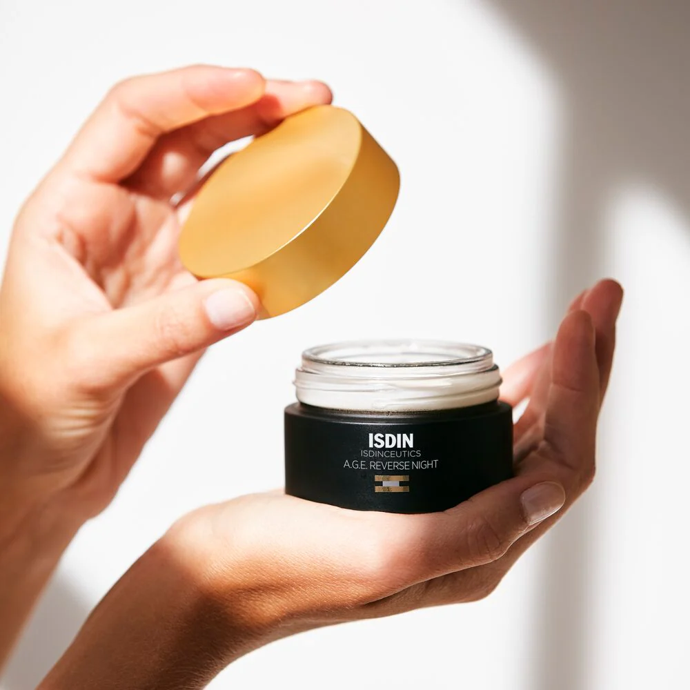 ISDIN A.G.E Reverse Night Crème 51.5g Crème Nuit Anti-Âge Réparatrice Rides Fermeté Éclat - Image 3