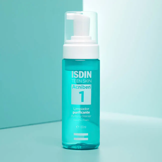 ISDIN Acniben Mousse Nettoyante Purifiante 150ml Peaux Grasses Imperfections Nettoyage Doux - Image 2