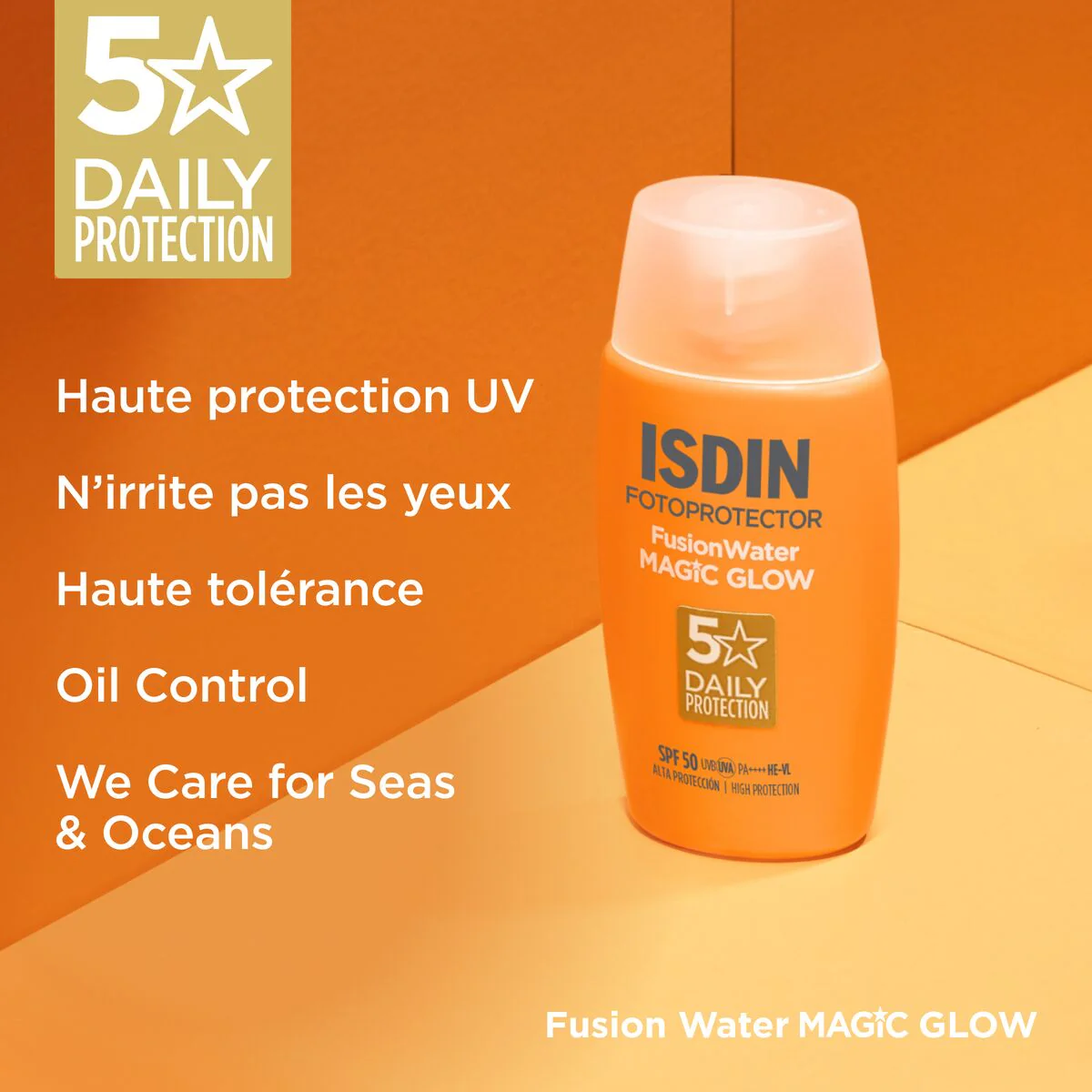 ISDIN Fusion Water Magic Glow SPF50+ 50ml Éclat Hydratant Bonne Mine = Coque offrete - Image 5