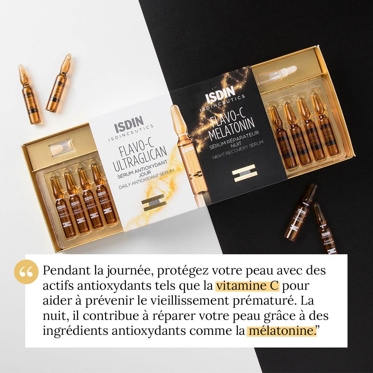 ISDIN Isdinceutics Flavo-C Sérum Jour Et Nuit 2+2 Ampoules - Kit Découverte Vitamine C - Image 6