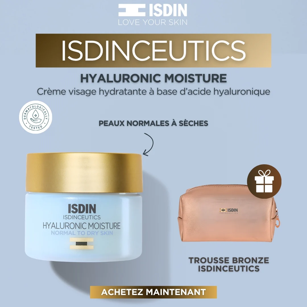 ISDIN Isdinceutics Hyaluronic Moisture 50g Crème Hydratante Peaux Normales Sèches = Trousse Offerte