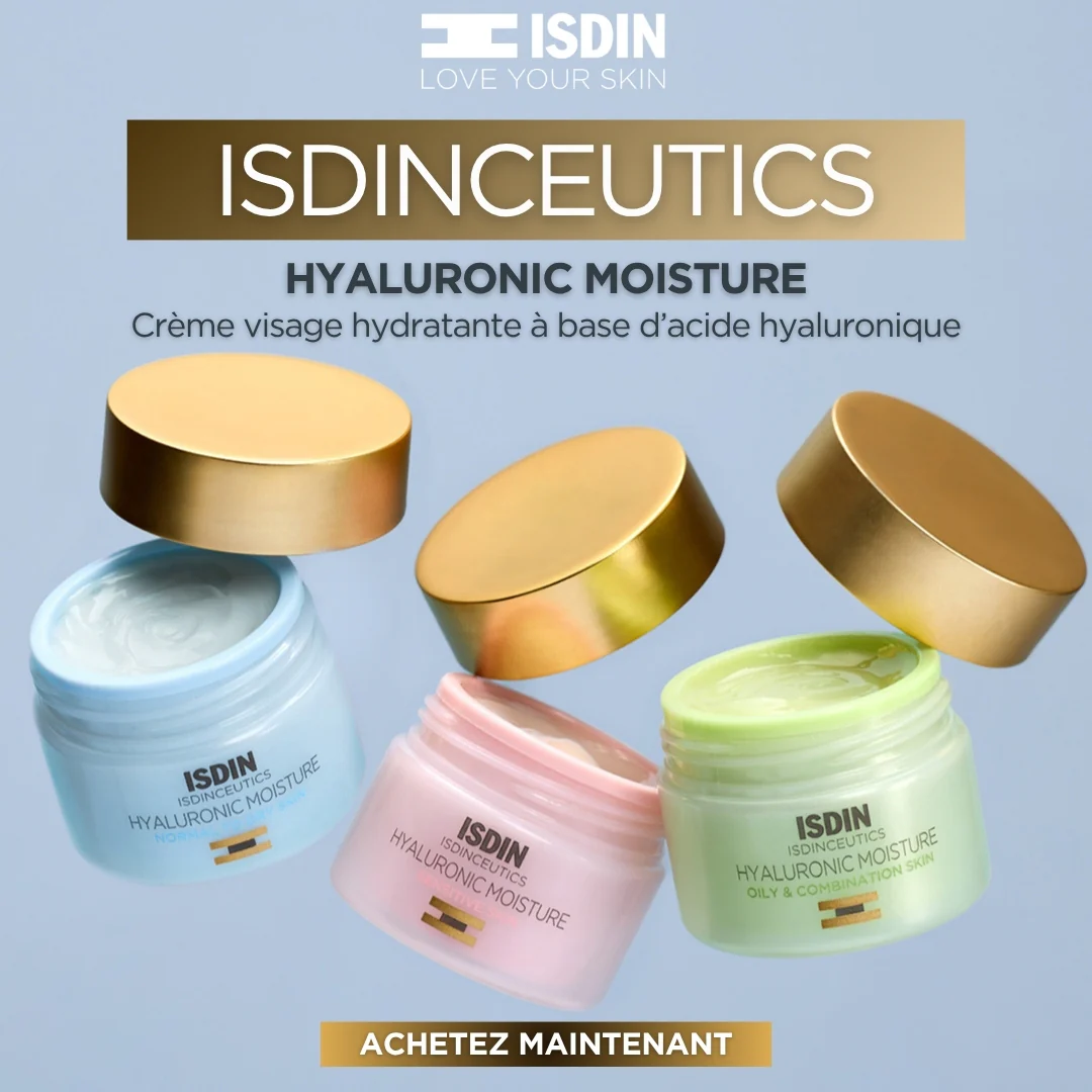 ISDIN Isdinceutics Hyaluronic Moisture 50g Crème Hydratante Peaux Sensibles = Trousse Offerte - Image 4