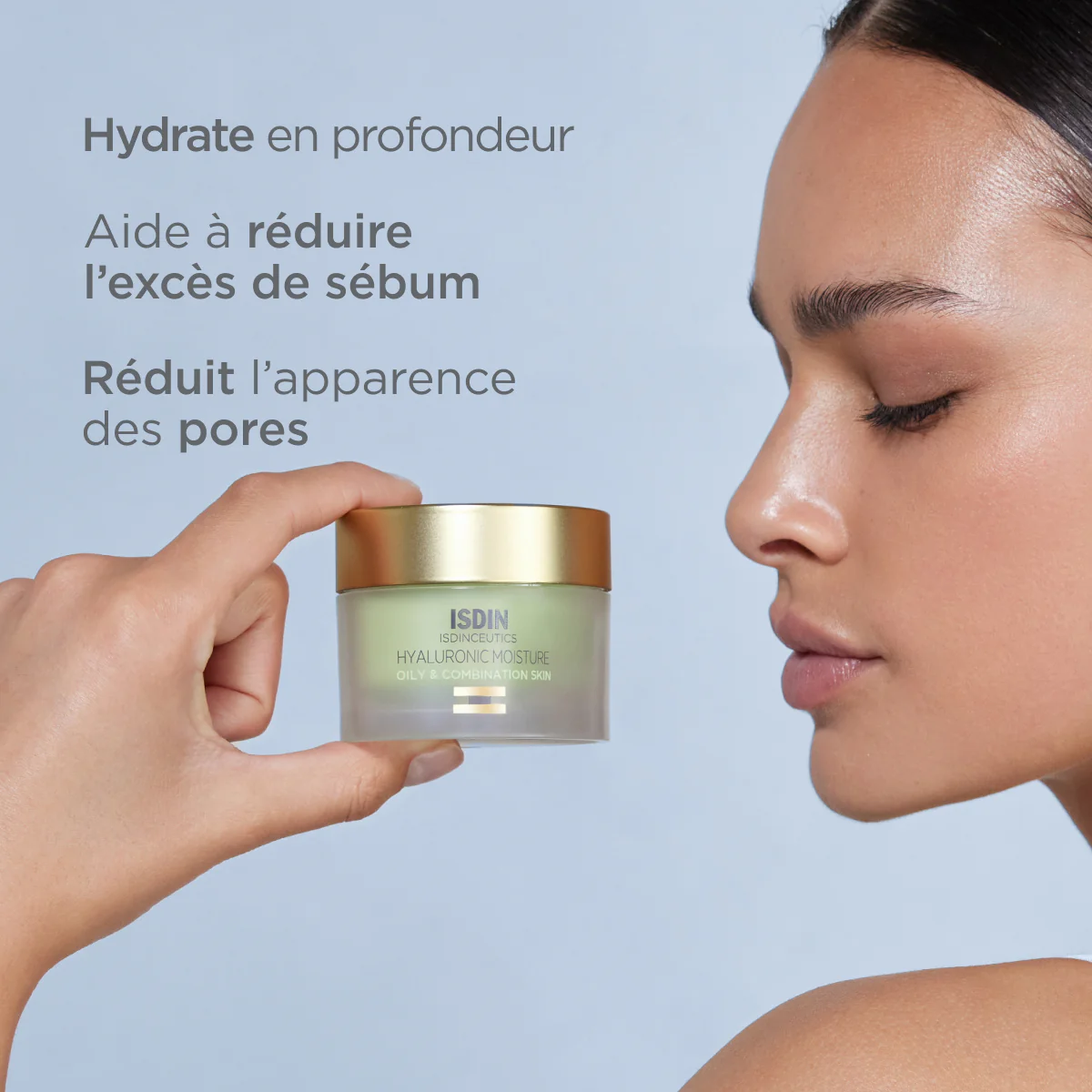 ISDIN Isdinceutics Hyaluronic Moisture 50g Crème Légère Peaux Grasses Mixtes = Trousse Offerte - Image 9