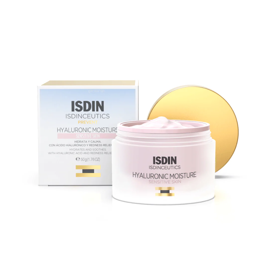 ISDIN Isdinceutics Hyaluronic Moisture 50g Crème Hydratante Peaux Sensibles = Trousse Offerte - Image 2