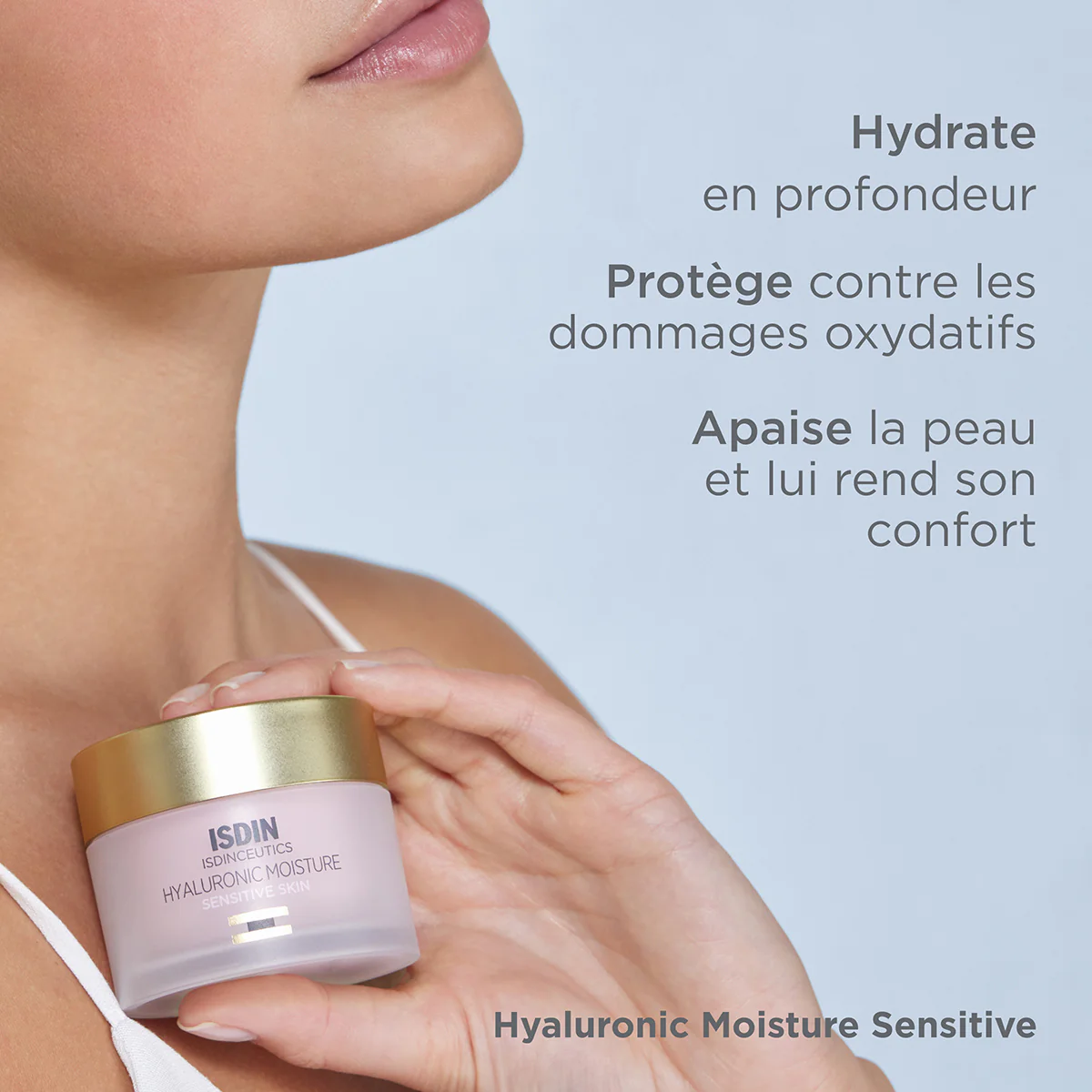 ISDIN Isdinceutics Hyaluronic Moisture 50g Crème Hydratante Peaux Sensibles = Trousse Offerte - Image 5