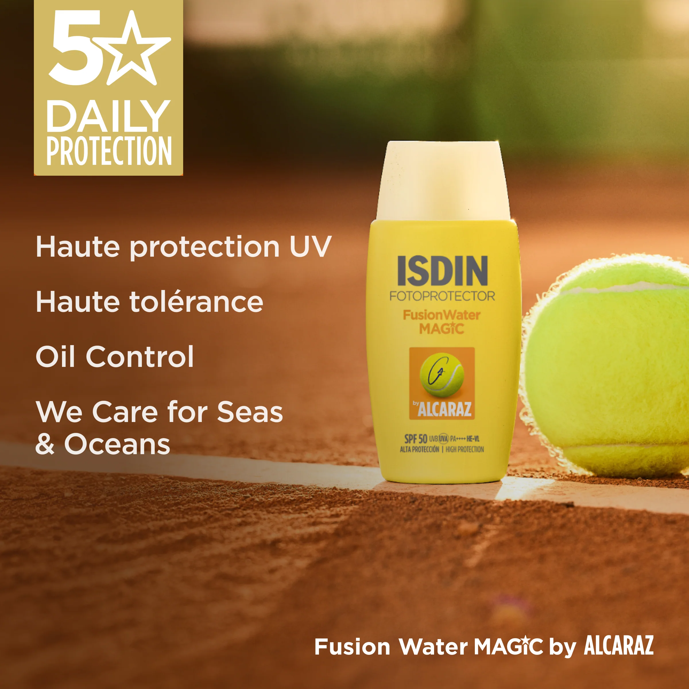 ISDIN Fusion Water Magic Alcaraz SPF50 50ml Ultra-Légère Hydratante = CASQUETTE OFFERTE - Image 3