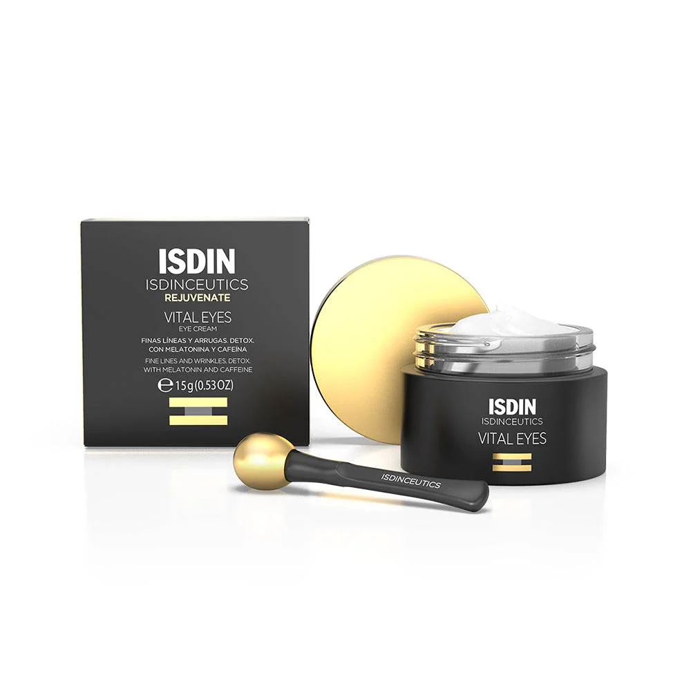 ISDIN Vital Eyes Cream 15g Crème Contour Yeux Réparatrice Mélatonine Anti-Fatigue Regard Reposé Lumineux = Age Reverse Night 8g Offert - Image 2