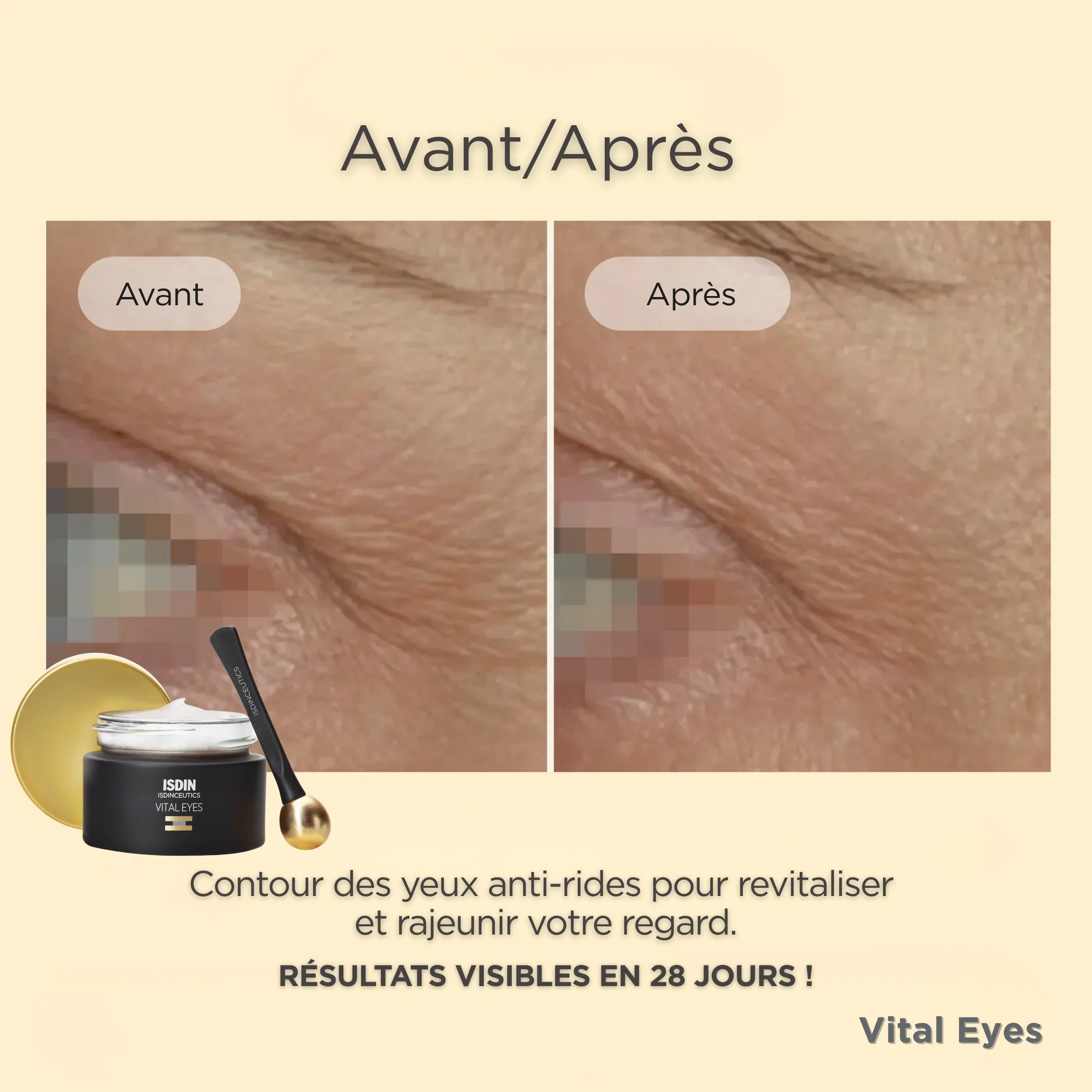 ISDIN Vital Eyes Cream 15g Crème Contour Yeux Réparatrice Mélatonine Anti-Fatigue Regard Reposé Lumineux = Age Reverse Night 8g Offert - Image 6