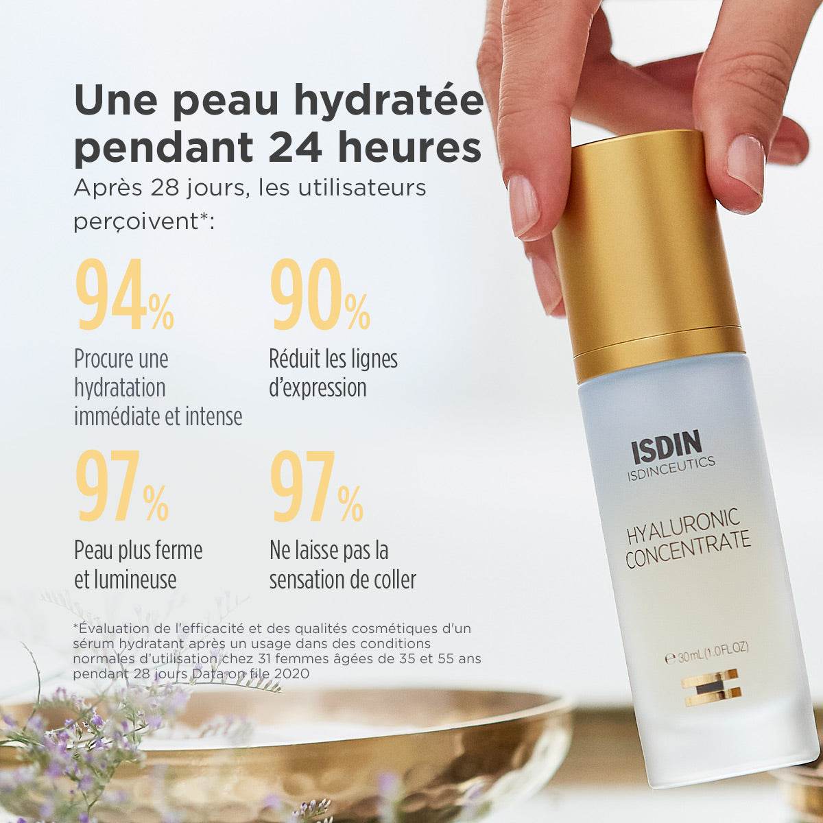 ISDIN Isdinceutics Glicoisdin Concentré Hyaluronique Sérum 30ml - Hydratation Profonde - Image 3