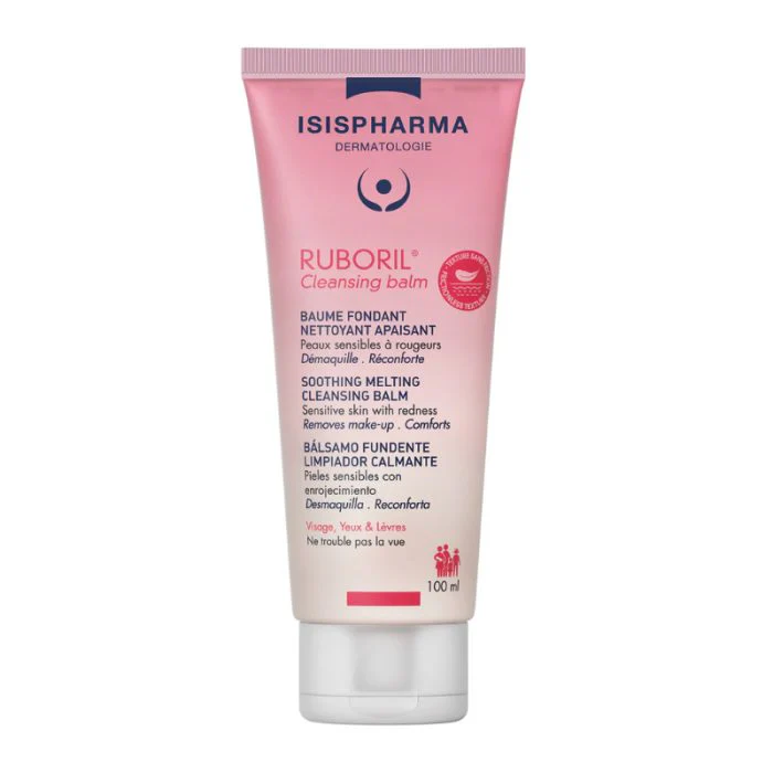 ISISPHARMA Ruboril Baume Fondant Nettoyant Apaisant 100ml Peau Sensible Réactive Rougeurs
