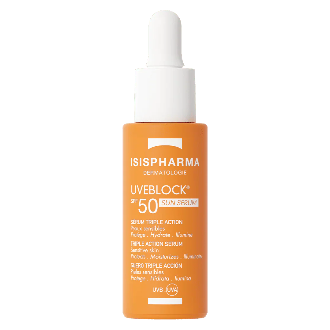 ISISPHARMA Uveblock SPF 50+ Sun Serum 28ml Triple Action Protection Solaire