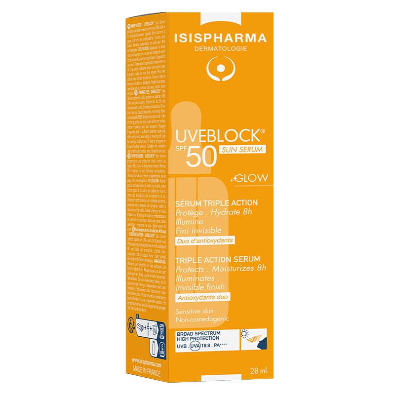ISISPHARMA Uveblock SPF 50+ Sun Serum 28ml Triple Action Protection Solaire - Image 2