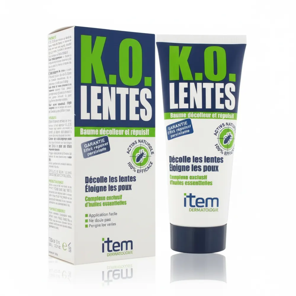 ITEM K.O Lentes Baume Décolleur Et Répulsif 100ml Après-Traitement Anti-Poux Décolle Lentes Protège - Image 2