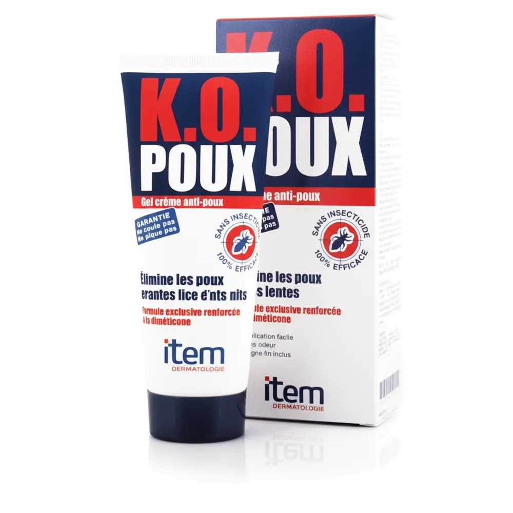 ITEM K.O Poux Gel Crème 100ml Traitement Anti-Poux Anti-Lentes Efficace Sans Insecticide - Image 2