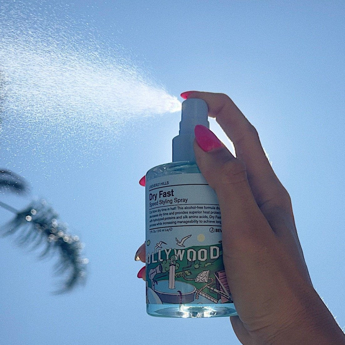 J BEVERLY HILLS Dry Fast 210ml Spray Séchage Rapide Cheveux Coiffage Protection Chaleur - Image 4
