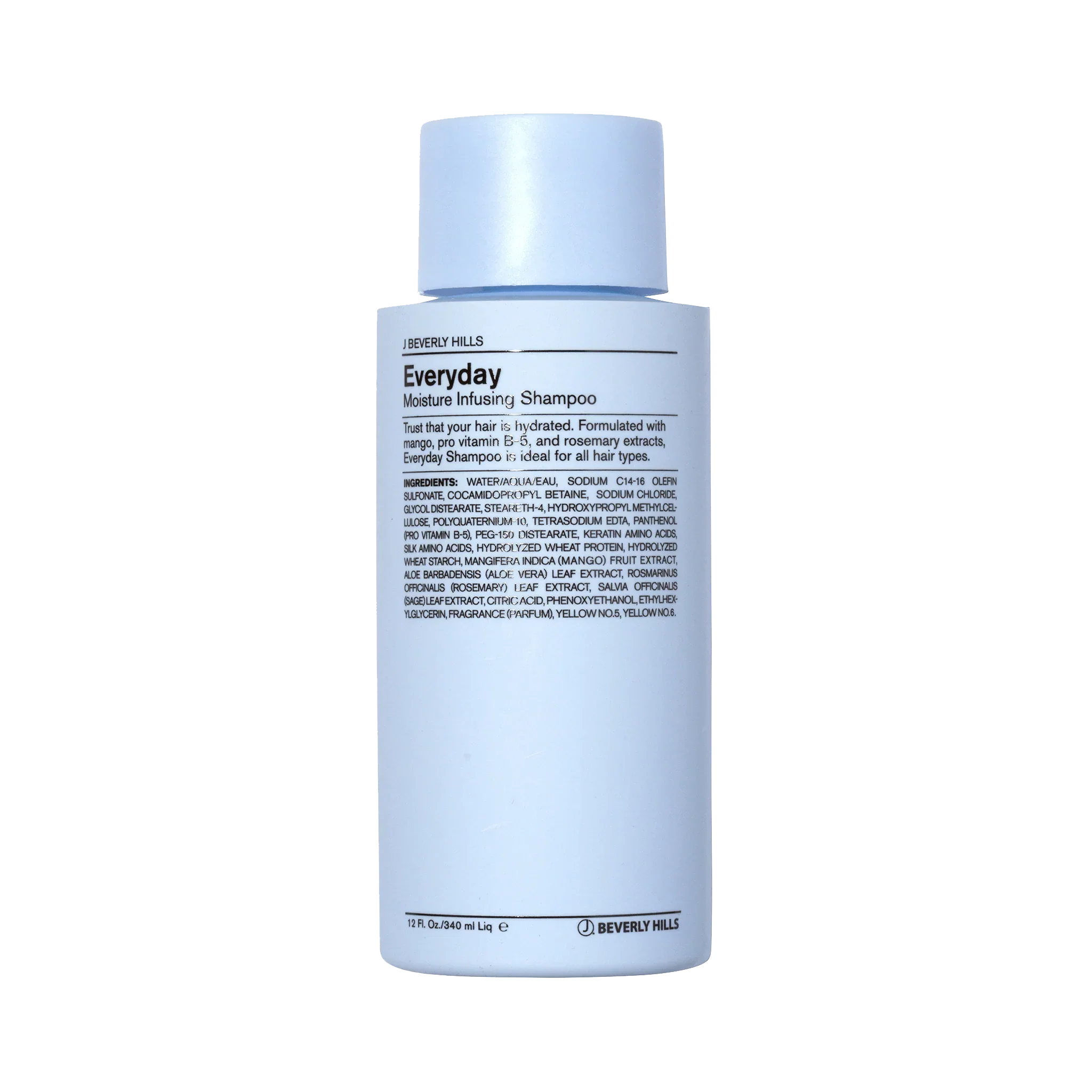 J BEVERLY HILLS Everyday Moisture Shampooing 340ml Hydratation Quotidienne Cheveux Secs