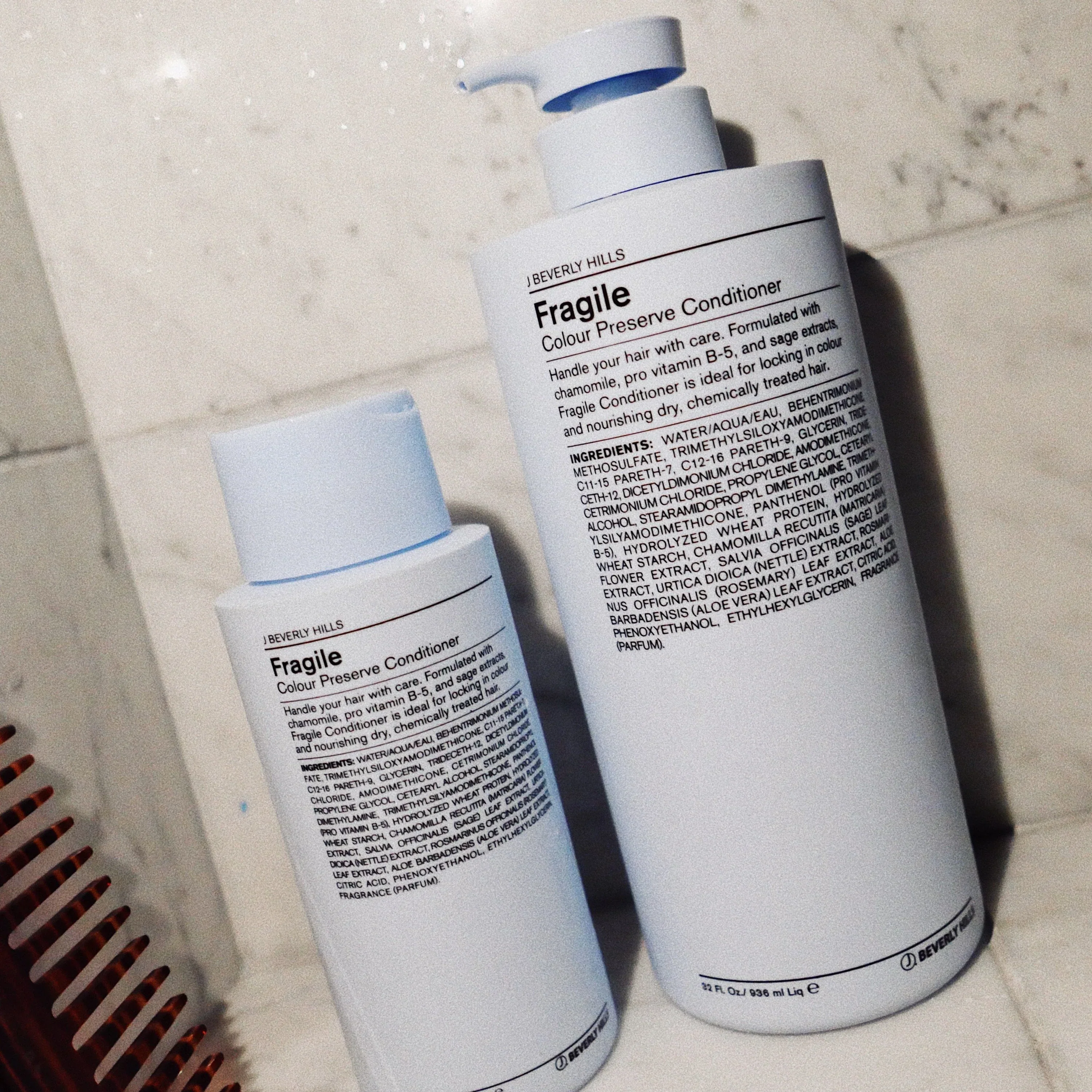 J BEVERLY HILLS Fragile Conditioner 340ml Après-Shampoing Cheveux Fragiles Conditionneur Réparateur Cheveux Abîmés Cassants Fortification - Image 3