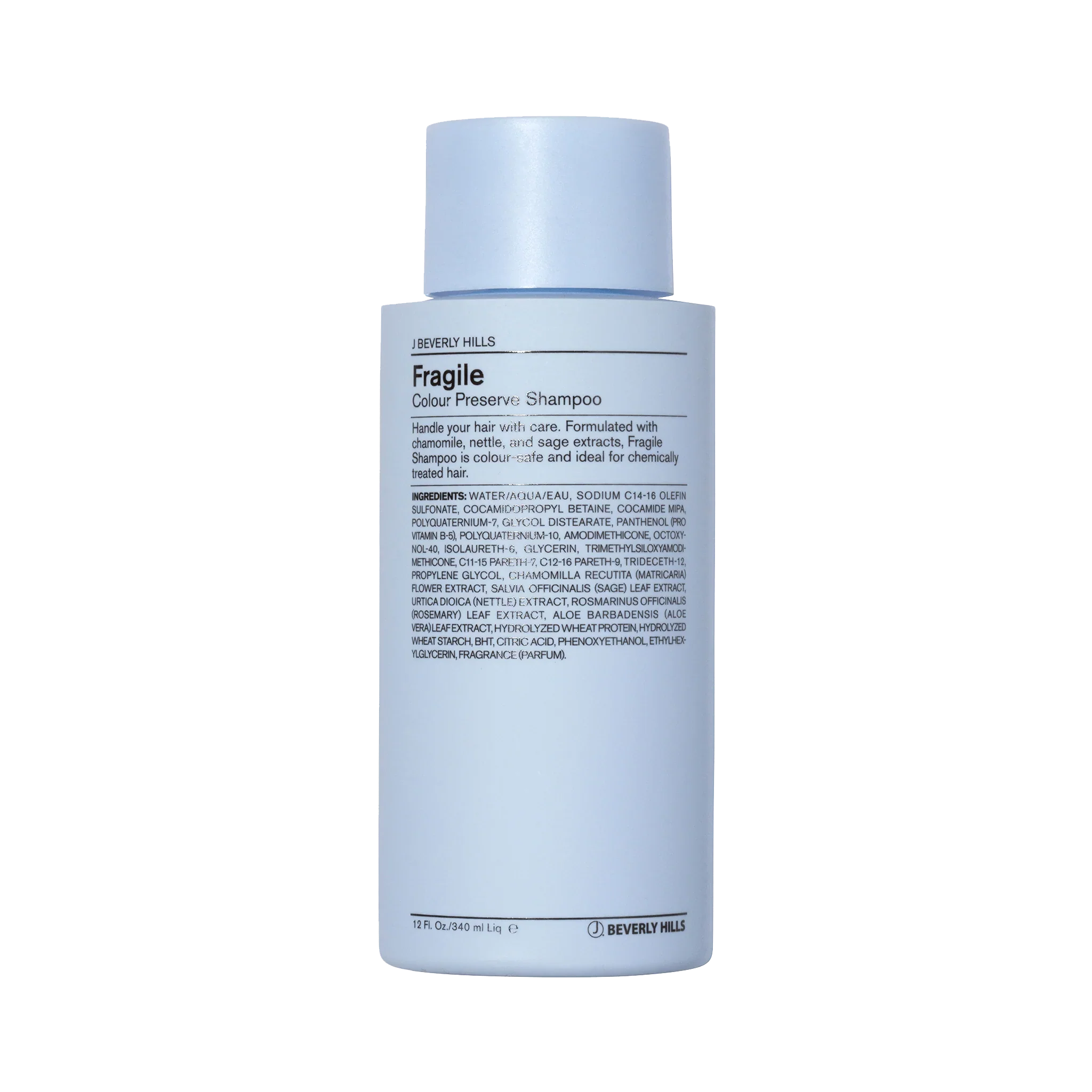 J BEVERLY HILLS Fragile Shampooing 340ml Cheveux Fins Fragiles Volume Douceur