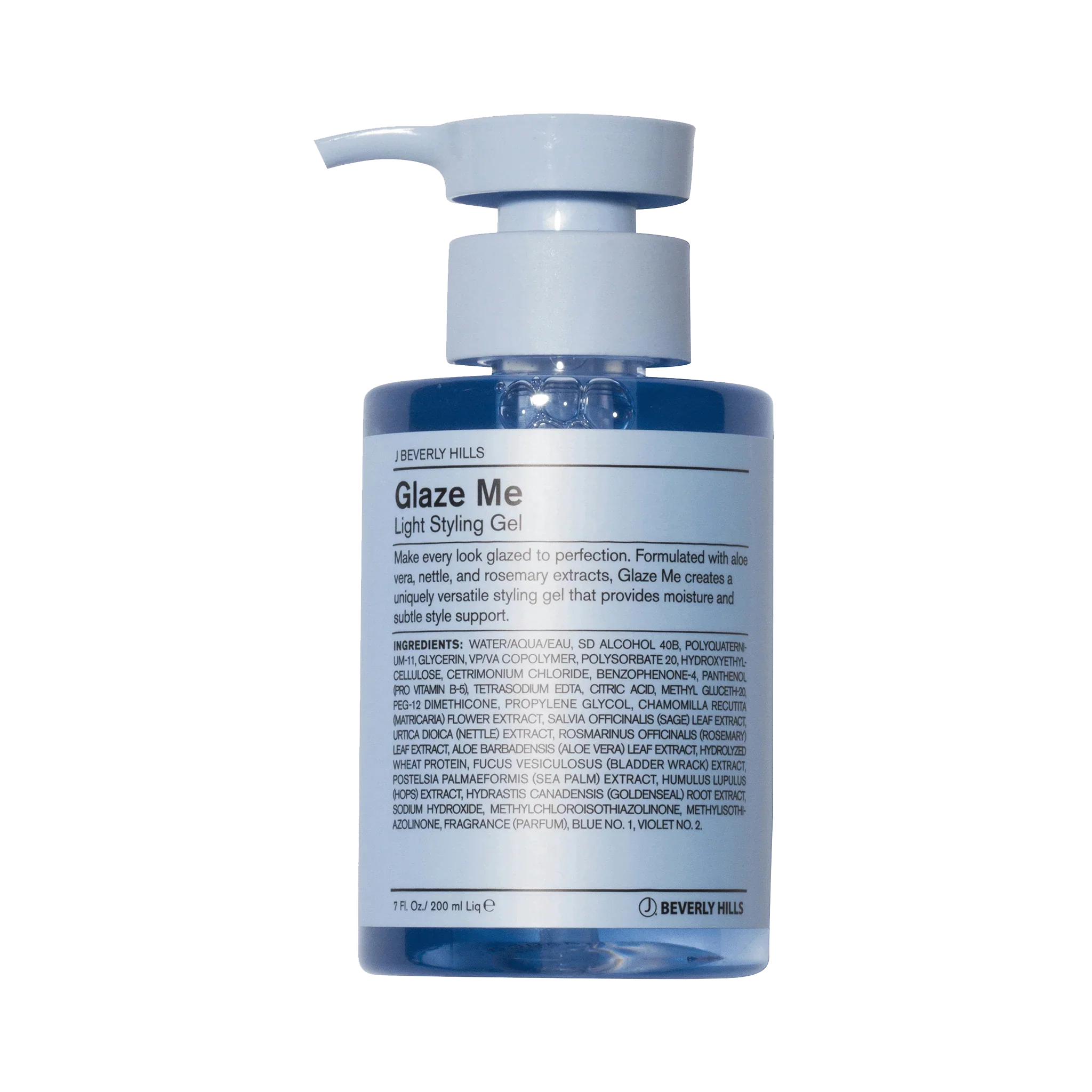 J BEVERLY HILLS Glaze Me 200ml Sérum Coiffant Cheveux Glaze Brillance Intense Finition Lumineuse Lissage Anti-Frisottis
