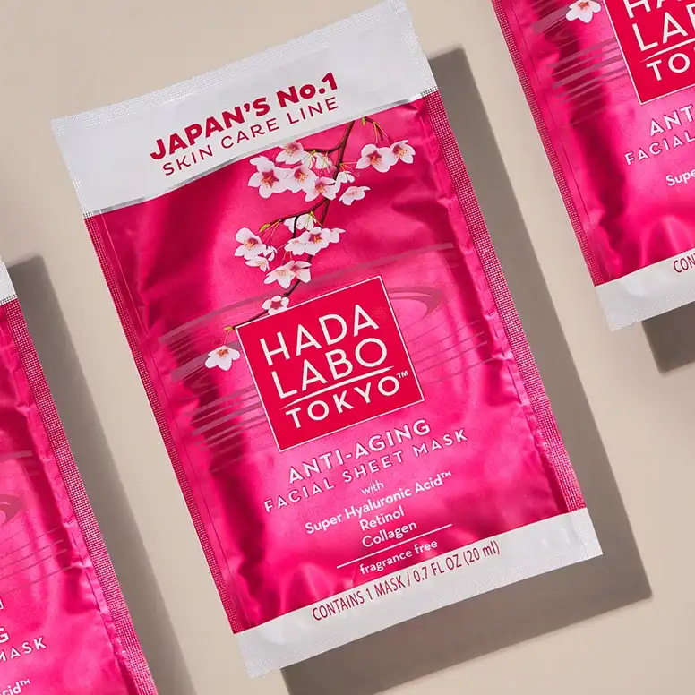 JAPANESE HADA LABO  Anti Age Moist Mask 20ml Masque Visage Anti-Âge Hydratant Acide Hyaluronique - Image 3