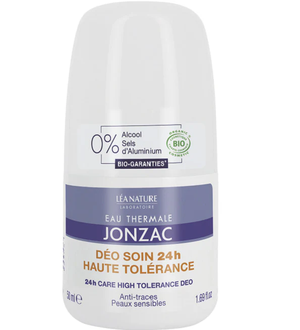 JONZAC NUTRITIVE Déo Soin 24H Haute Tolérance 50ml Déodorant Roll-On Nourrissant Peaux Sensibles