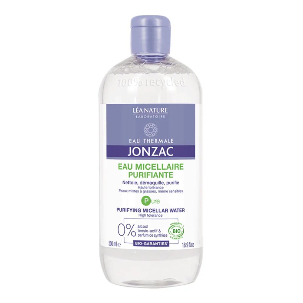 JONZAC Eau Micellaire Purifiante 500ml Démaquillant Nettoyant Peaux Mixtes Grasses Matifiant