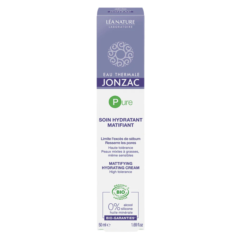 JONZAC Soin Hydratant Matifiant Pure 50ml Régulateur Sébum Peaux Mixtes Grasses - Image 2