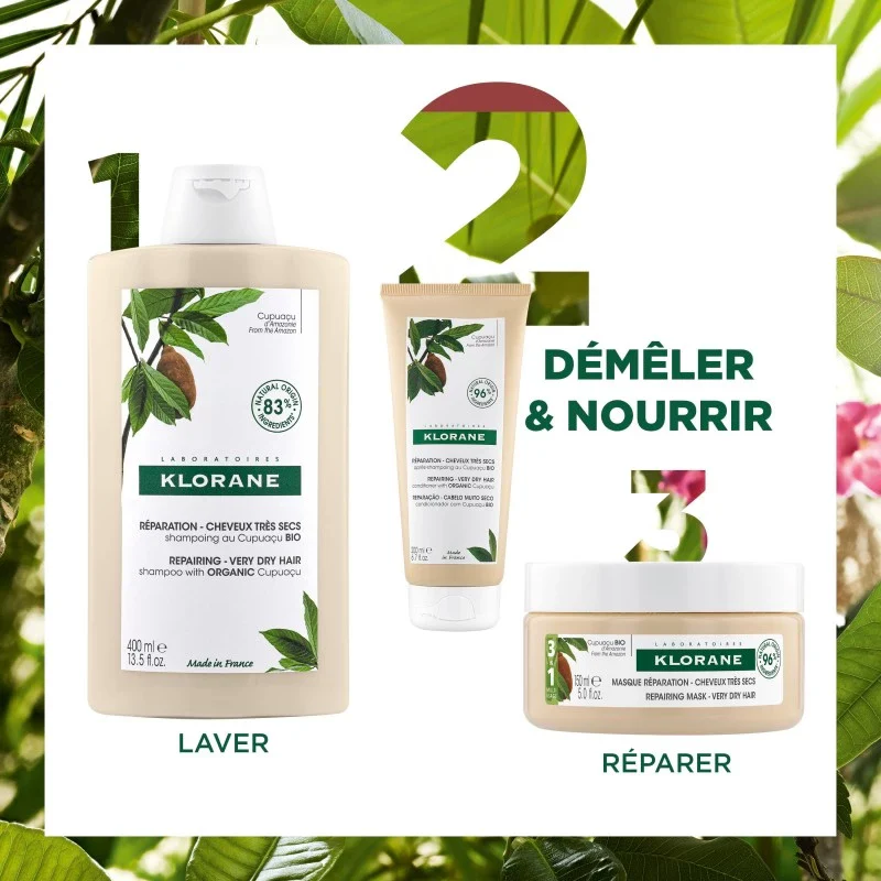 KLORANE Après-Shampooing Au Cupuaçu 200ml - Cheveux Très Secs et Abîmés - Image 6