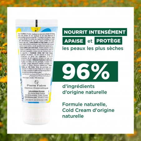 KLORANE Bébé Crème Nutritive Au Cold Cream 40ml - Peaux Très Sèches - Image 4