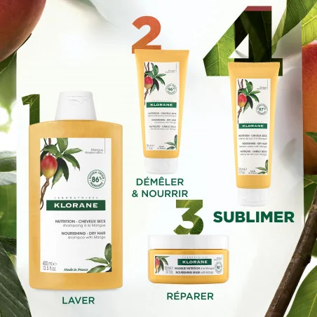 KLORANE Crème de Jour à la Mangue 125ml - Cheveux Secs Sans Rinçage - Image 6