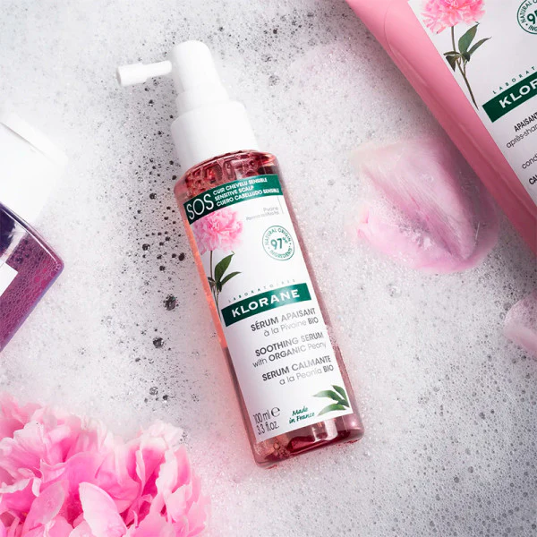 KLORANE Sérum SOS à la Pivoine BIO 100ml - Cuir Chevelu Sensible Sans Rinçage - Image 4