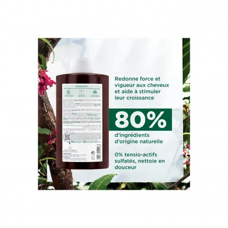 KLORANE Shampooing à la Quinine et Edelweiss BIO 400ml - Fortifiant Anti-Chute - Image 3