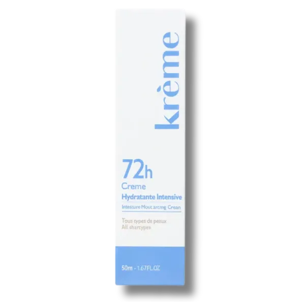 KREME Crème Hydratante Intensive 72h 50ml Hydratation Longue Durée Nourrissante Réparatrice Confort Tous Types de Peaux