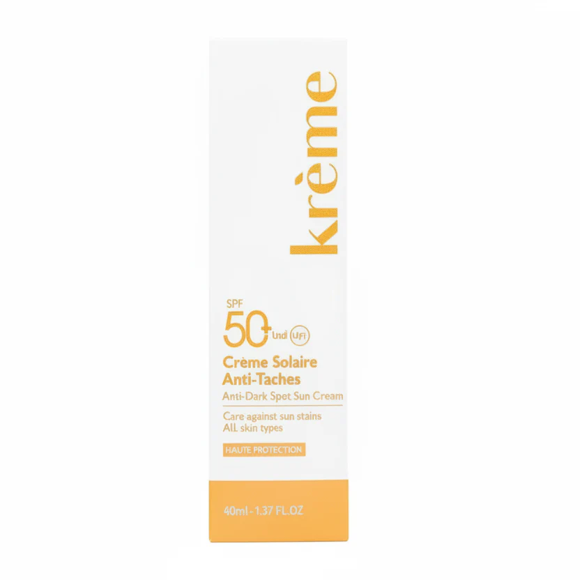 KRÈME Crème Solaire Anti-Taches 50ml SPF50+ Protection Haute Dépigmentante Uniformisante