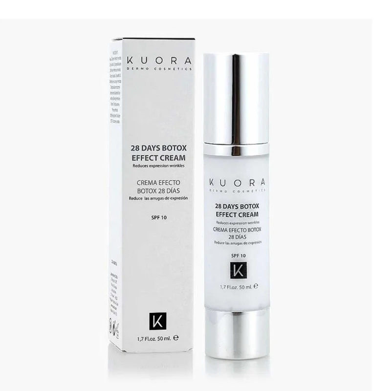 KUORA 28 Days Botox Cream + Oil Free Facial SPF50+ Pack Anti-Âge Hydratant Protection Solaire Rides Raffermissant Cure 28 Jours - Image 2