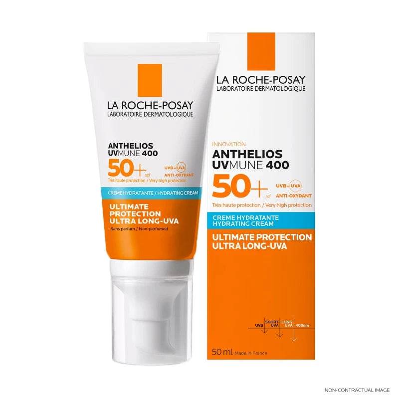 La Roche-Posay Anthelios UVMune 400 Crème Hydratante SPF50+ Invisible 50ml - Protection Solaire Ultra-Haute = Eau Thermale  50ml Offerte - Image 4