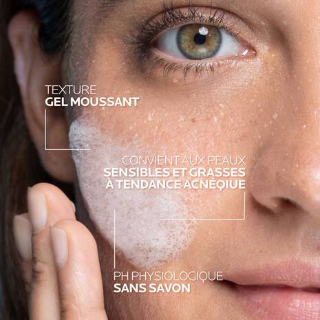 La Roche-Posay Effaclar Eco-Recharge Gel Moussant 400ml - Nettoyant Peaux Grasses Acnéiques - Image 3