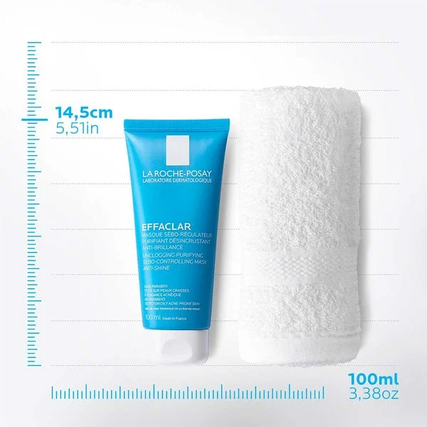 La Roche-Posay Effaclar Masque Sébo-Régulateur 100ml - Masque Purifiant Anti-Brillance - Image 5