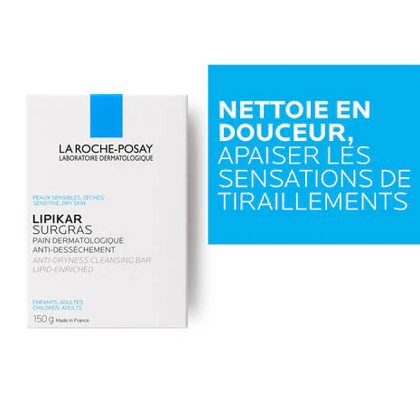 La Roche-Posay Lipikar Pain Dermatologique Anti-dessèchement 150g - Savon Peaux Sèches - Image 3
