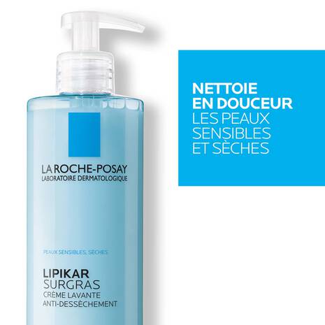 La Roche-Posay Lipikar Surgras Crème Lavante 400ml - Nettoyant Peaux Sèches - Image 3