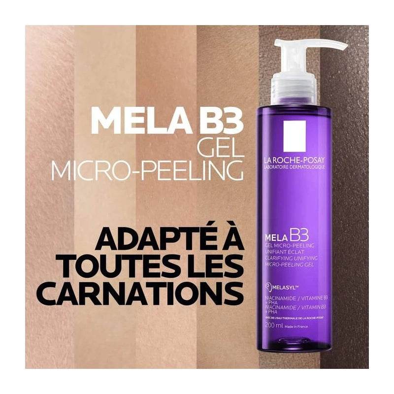 LA ROCHE POSAY Mela B3 Gel Micro Peeling 200ml Niacinamide Acide Salicylique Anti-Taches Exfoliant Éclat - Image 5