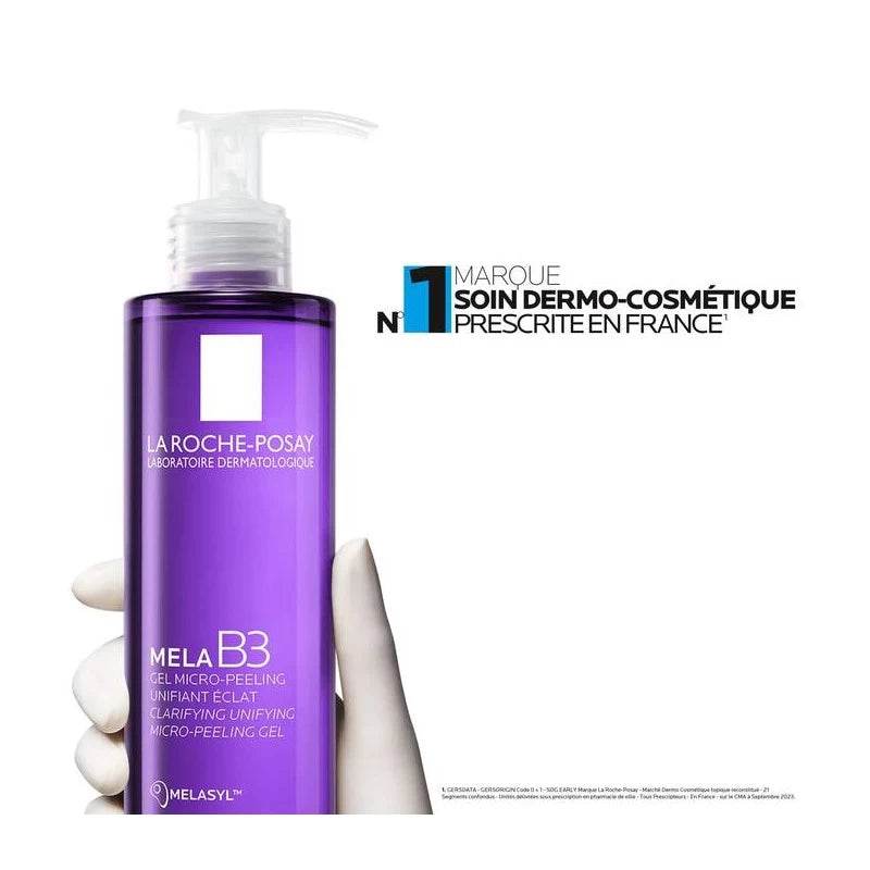 LA ROCHE POSAY Mela B3 Gel Micro Peeling 200ml Niacinamide Acide Salicylique Anti-Taches Exfoliant Éclat - Image 6
