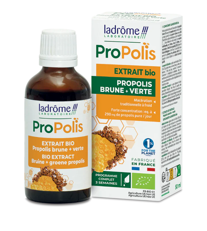 LADROME Extrait Propolis 50ml Extrait Liquide Propolis Naturelle Immunité Défenses Naturelles Bien-être