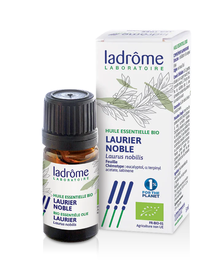 LADROME Huile Essentielle Laurier Noble 10ml Huile Essentielle Pure Naturelle Aromathérapie Tonifiante Concentration