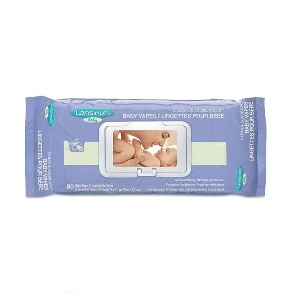 Lansinoh Bébé Lingettes à La Lanoline 80 Pièces