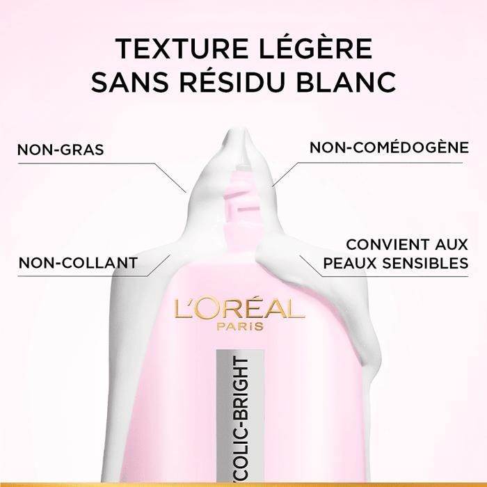 L'ORÉAL PARIS Glycolic-Bright Anti-Dark Spot UV SPF50+ 50ml Fluide Solaire Anti-Taches Acide Glycolique Protection Éclat Uniforme - Image 4