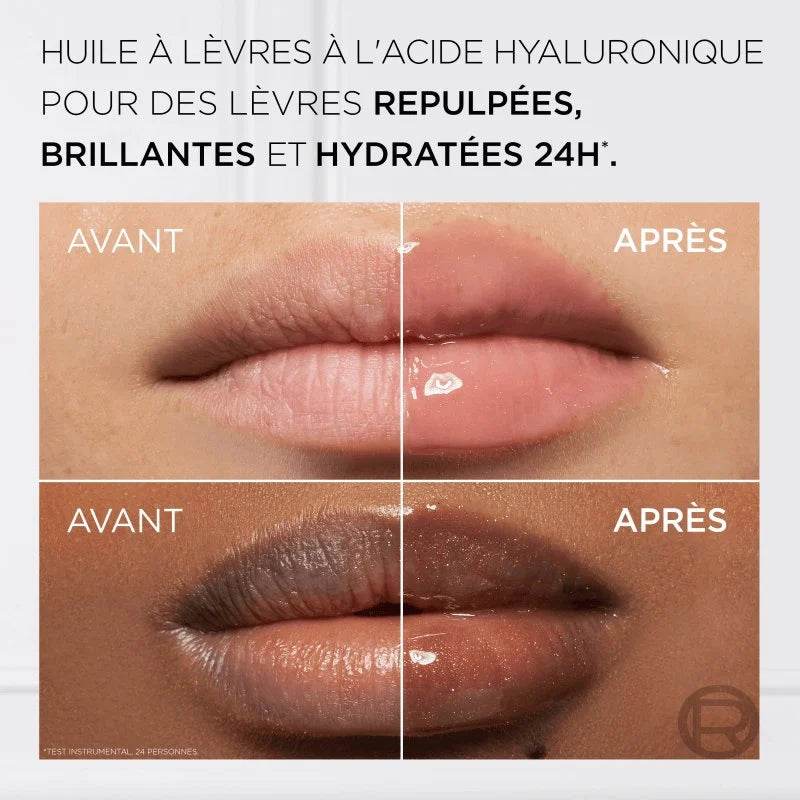 L'ORÉAL PARIS Plump Ambition 201 Milky NU Huile Lèvres Repulpante Acide Hyaluronique Teinte Nude Naturelle Hydratation Longue Tenue - Image 4