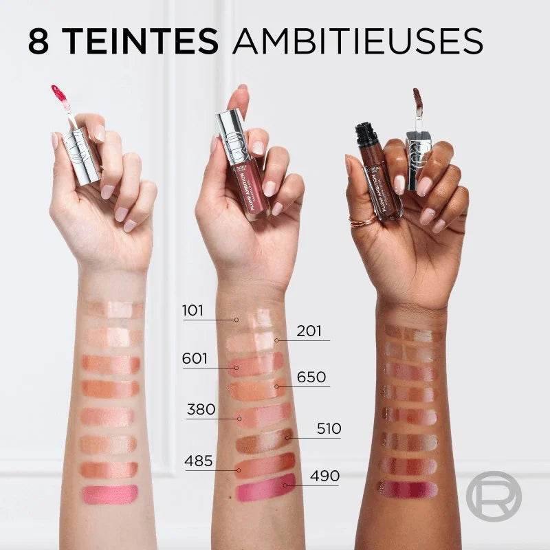 L'ORÉAL PARIS Plump Ambition 201 Milky NU Huile Lèvres Repulpante Acide Hyaluronique Teinte Nude Naturelle Hydratation Longue Tenue - Image 5