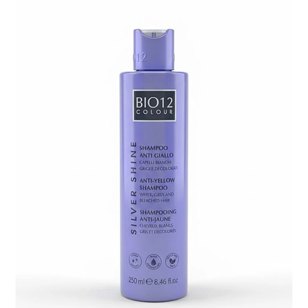 M&D BIO12 Anti-Yellow Shampoo 250ml Shampooing Déjaunissant Cheveux Blancs Gris Décolorés
