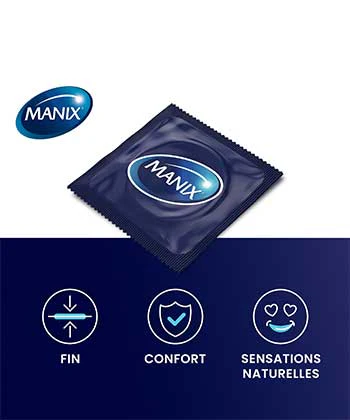 MANIX Pure 10 Préservatifs Latex Naturel Classique Lubrifiés Protection Fiable Confort Douceur - Image 2